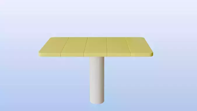 Restaurant Yellow Table 3D model