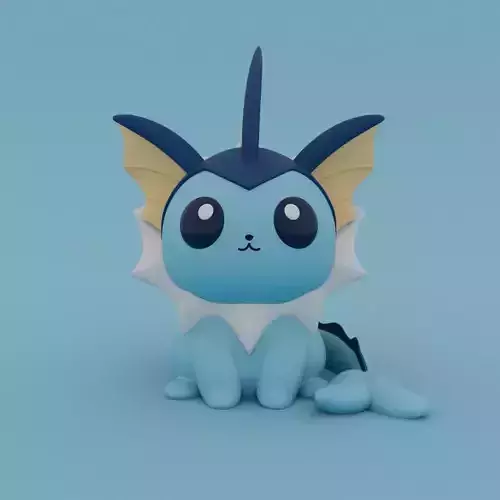 Pokemon - Kawaii Vaporeon 3D print model