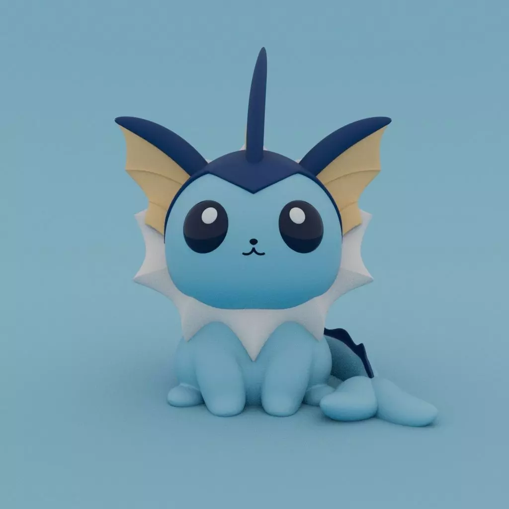 Pokemon - Kawaii Vaporeon 3D print model_0