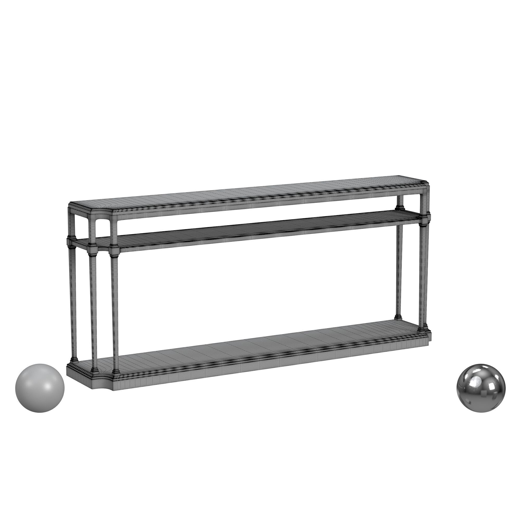 Hooker Furniture Woodlands Console Table  3D model_3