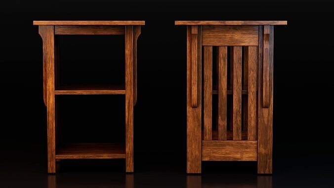 Chess Board with Chair and Table 3D model 3