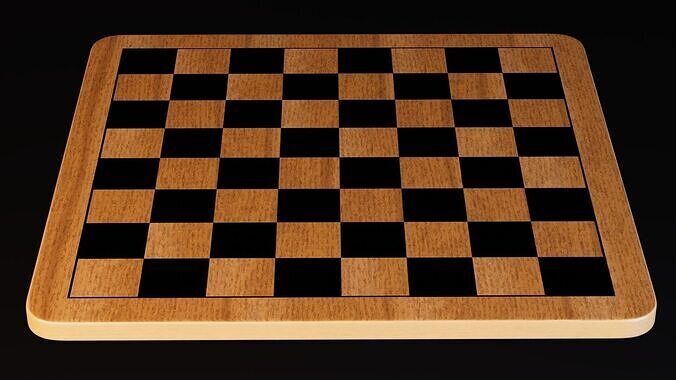 Chess Board with Chair and Table 3D model 4