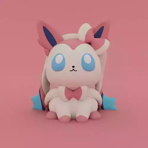 Pokemon - Kawaii Sylveon 3D print model