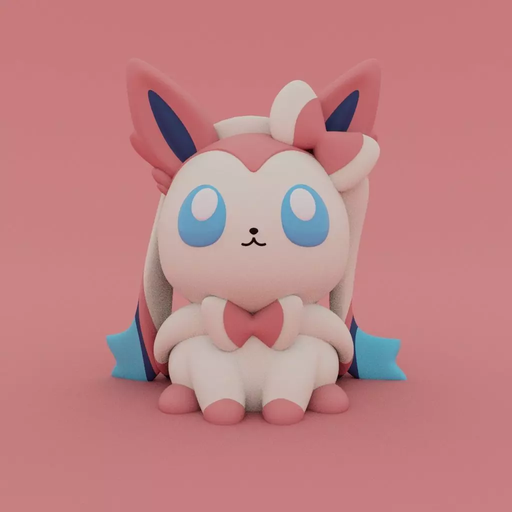 Pokemon - Kawaii Sylveon 3D print model_0