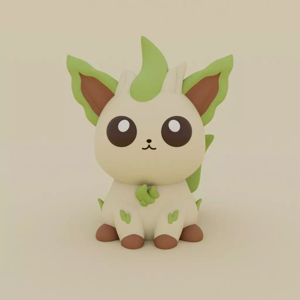 Pokemon - Kawaii Leafeon 3D print model_0
