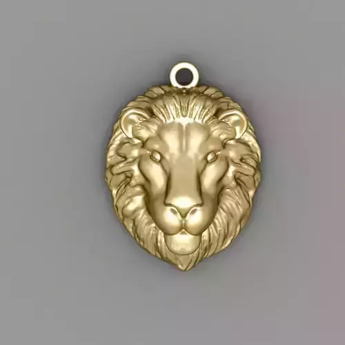 Lion face pendent