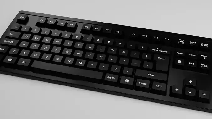 3D  Keyboard  Black and  White Variants