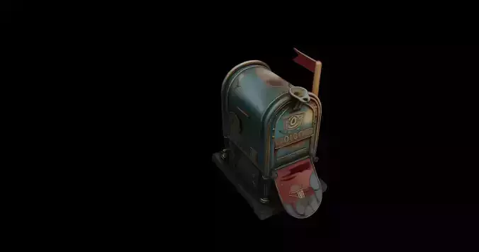 Steampunk Vintage Mailbox 3D model