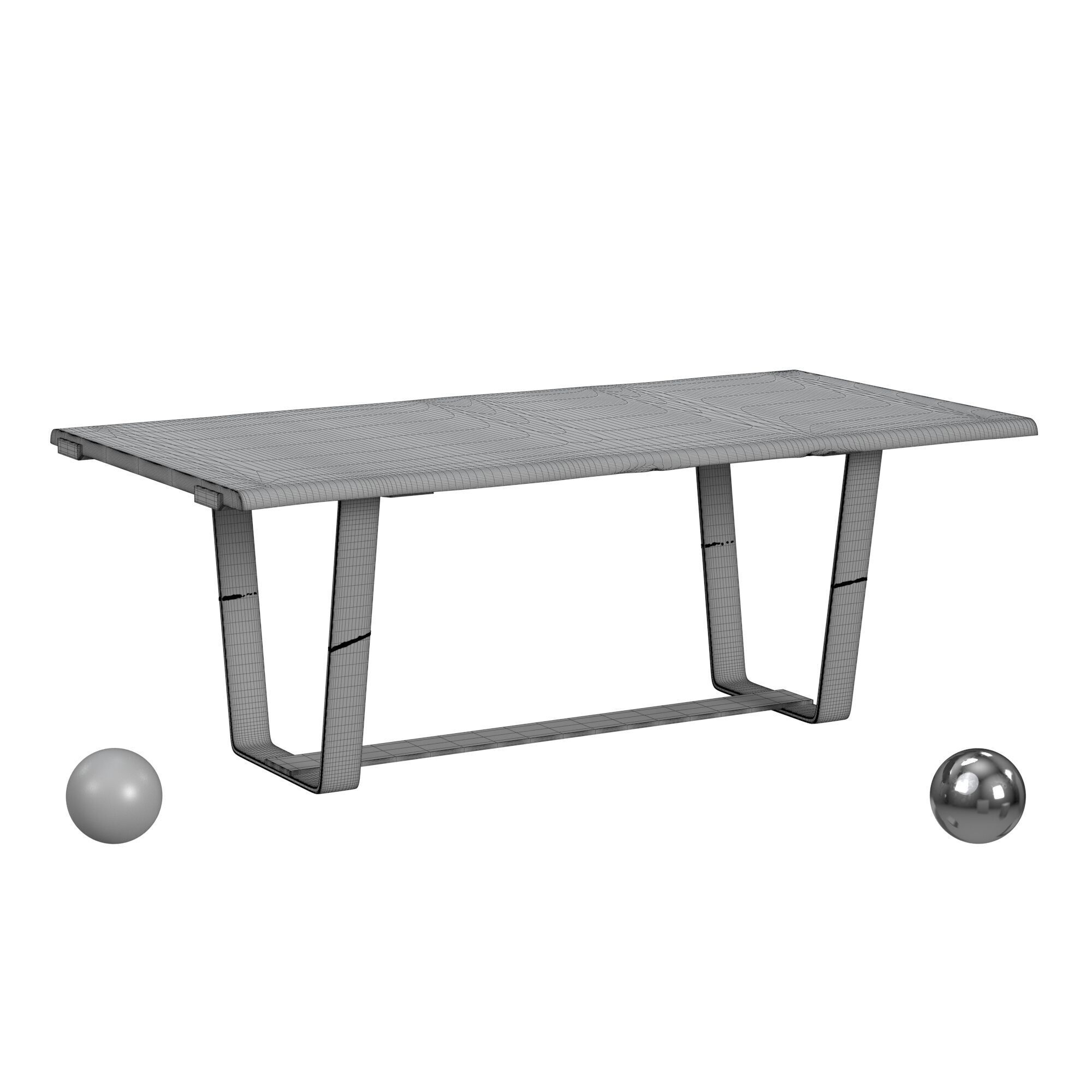 Julian Bowen Brooklyn Dining Table Oak 3D model_3