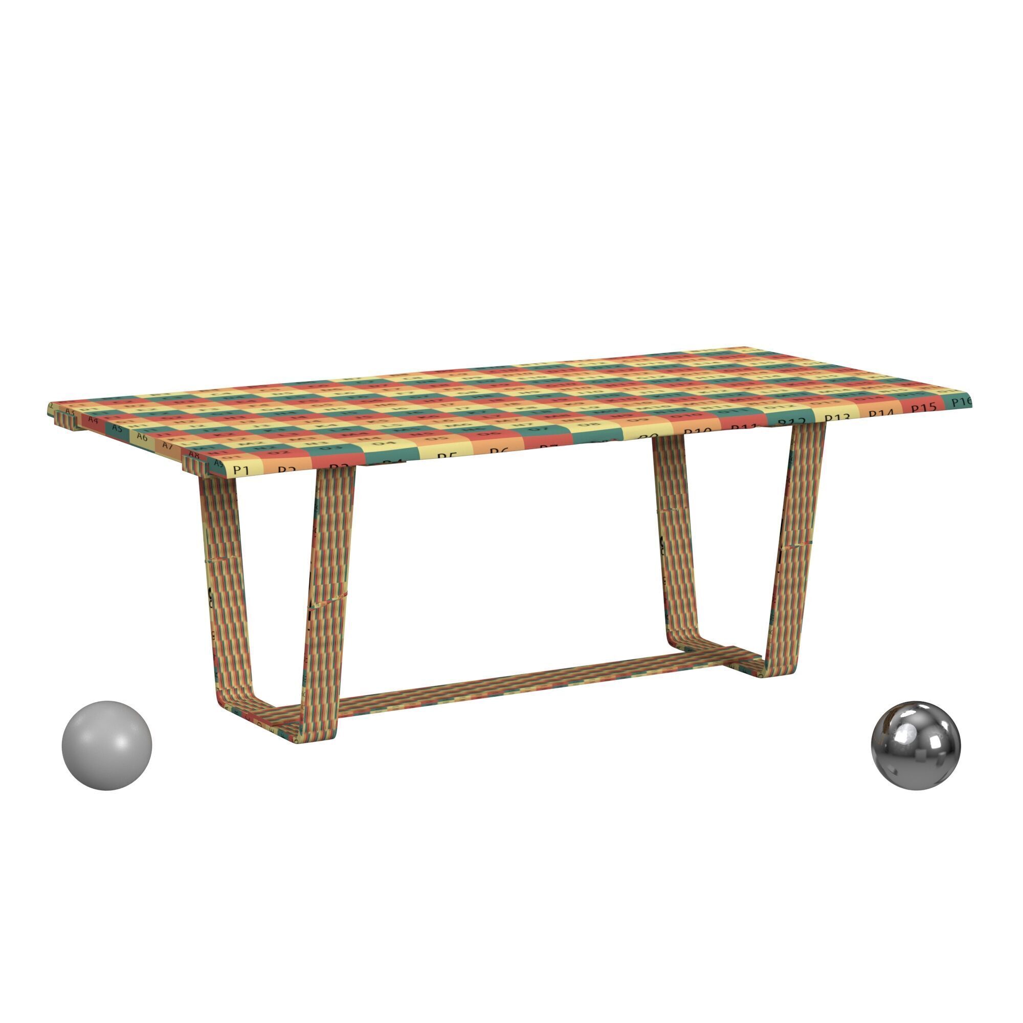 Julian Bowen Brooklyn Dining Table Oak 3D model_2