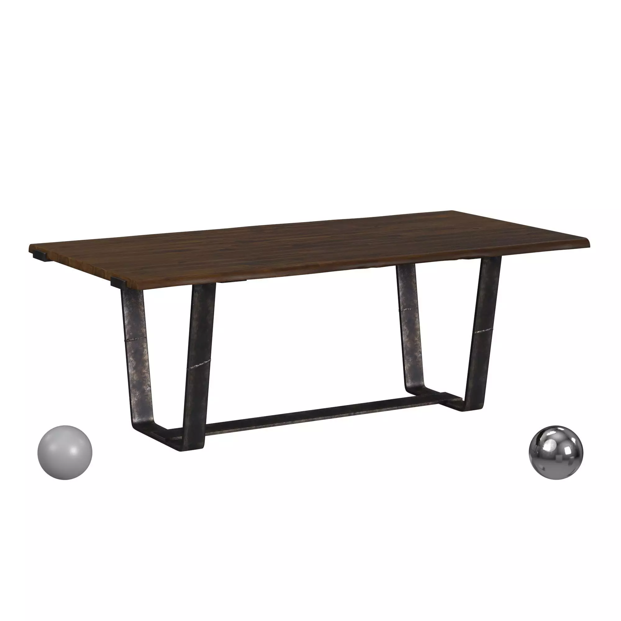 Julian Bowen Brooklyn Dining Table Oak 3D model_0