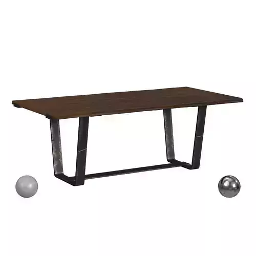 Julian Bowen Brooklyn Dining Table Oak 3D model