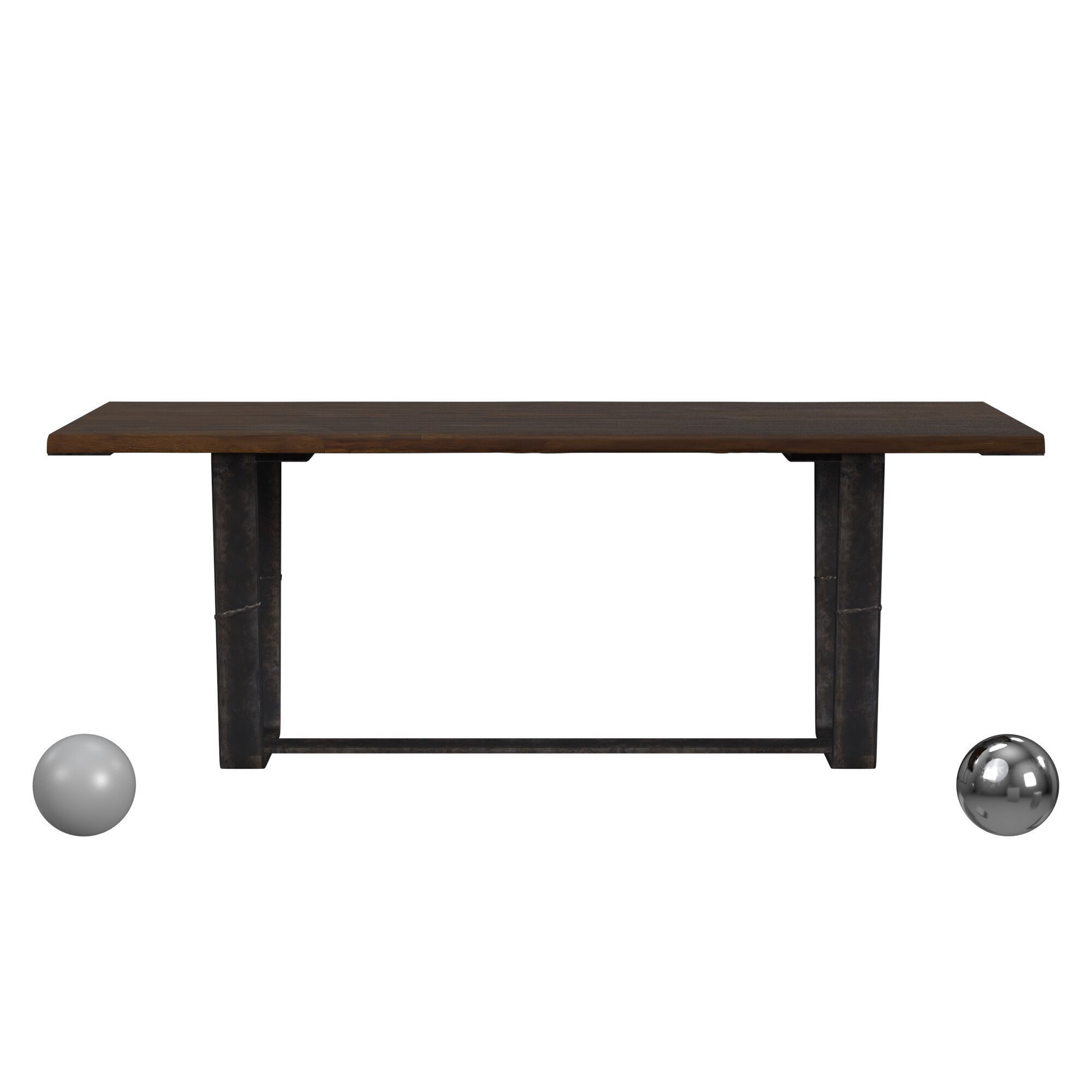 Julian Bowen Brooklyn Dining Table Oak 3D model_1
