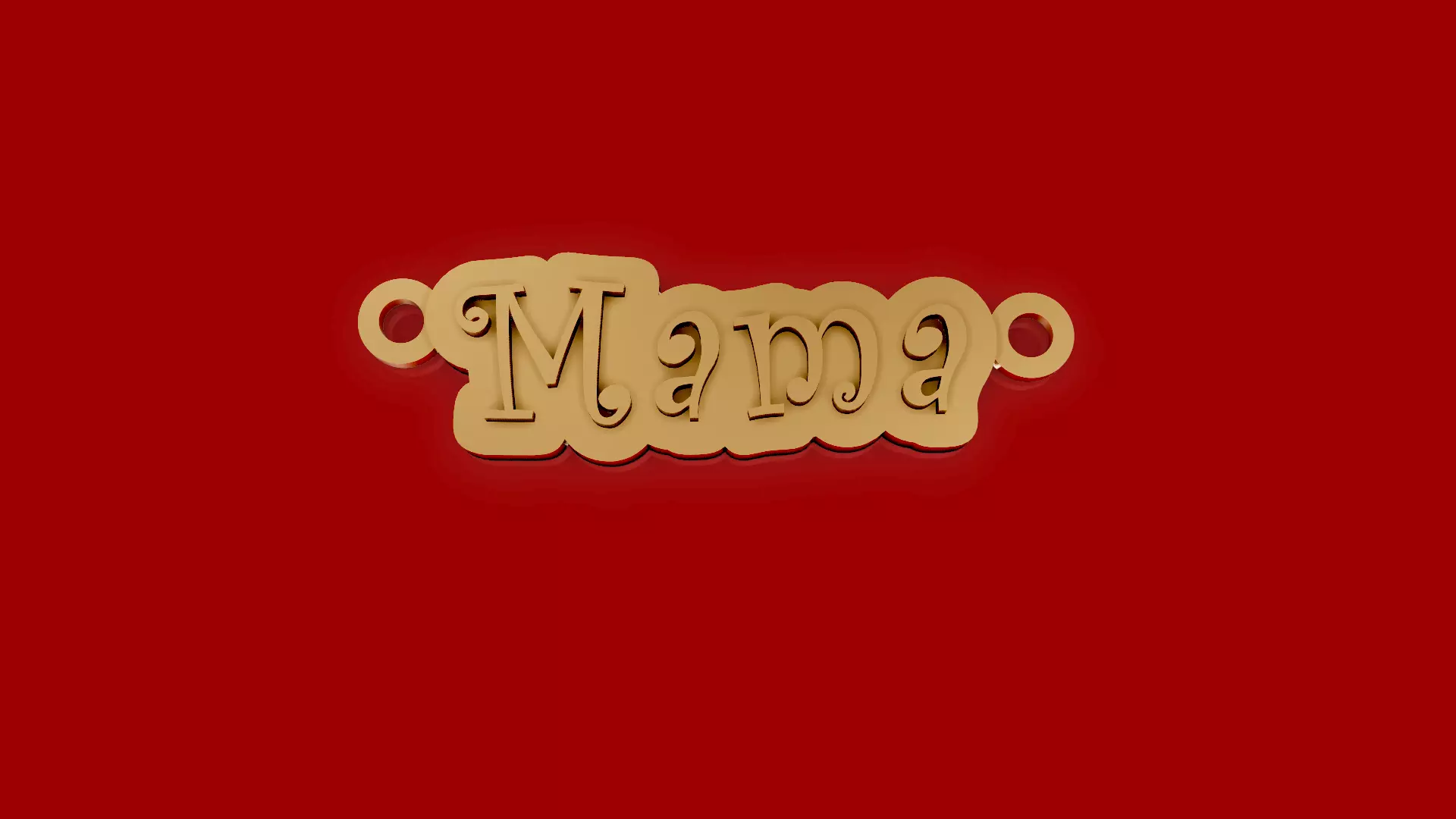 Mama Name Pendant 3D print model