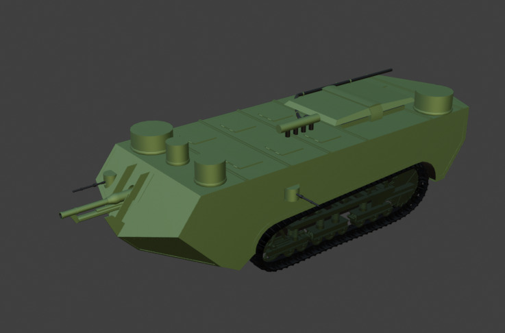 Char St Chamond tank Free 3D model_2