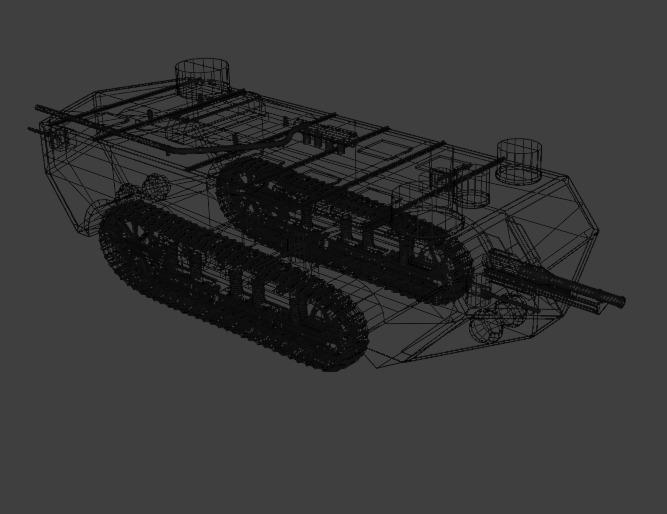 Char St Chamond tank Free 3D model_4