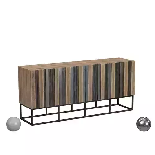 Living Room Corner Metal Base Sideboard  Side Bucket Cabinet