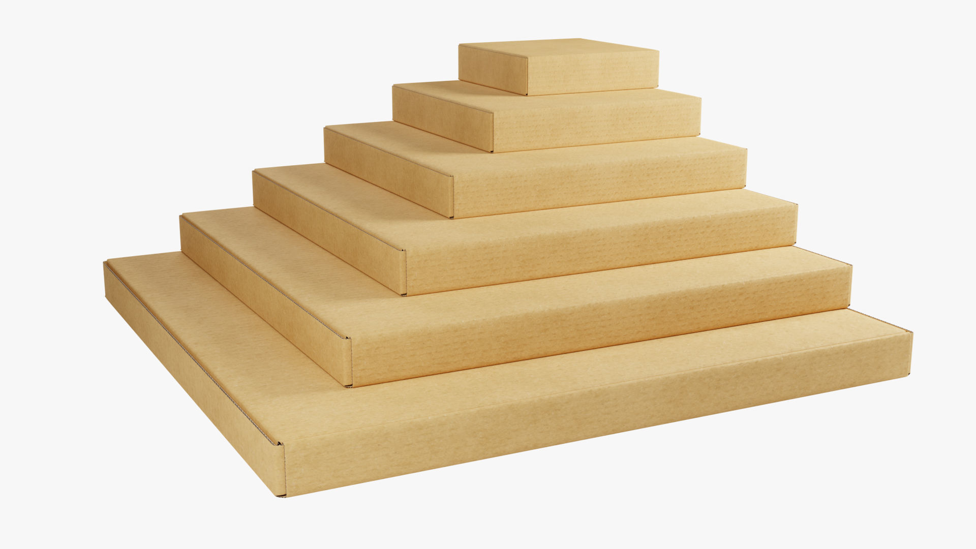 Pizza Boxes Mockup - Kraft Paper 3D Model Collection_14