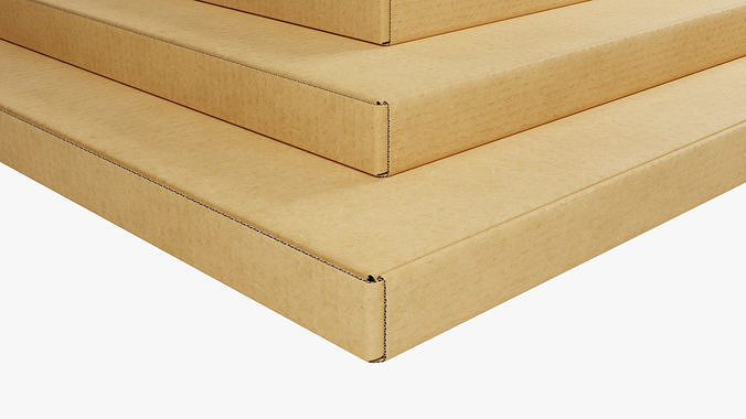 Pizza Boxes Mockup - Kraft Paper 3D Model Pack 5