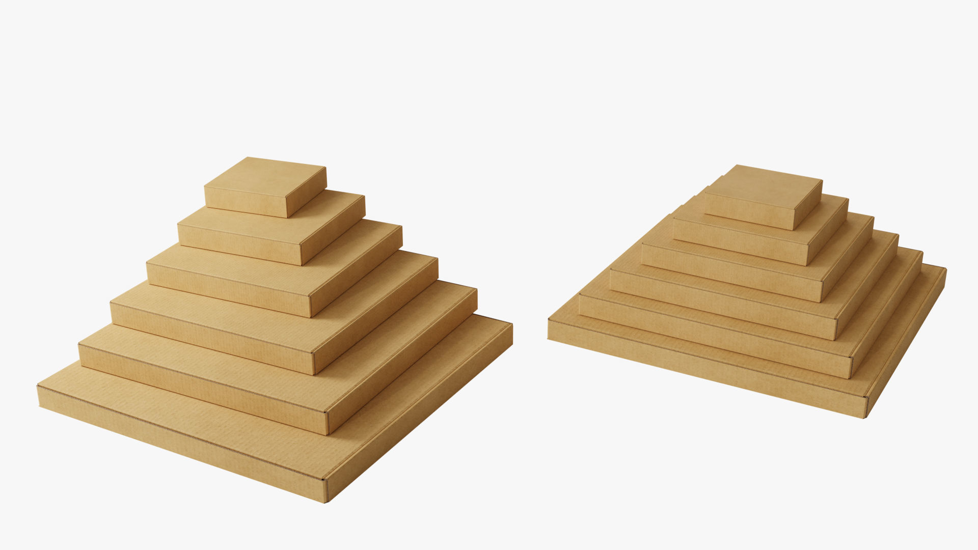 Pizza Boxes Mockup - Kraft Paper 3D Model Collection_18