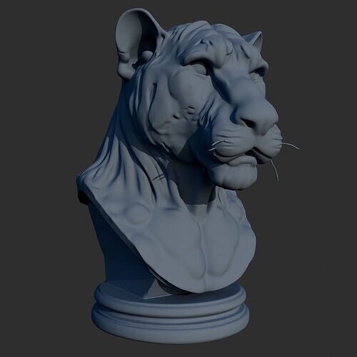 Jaguar Head Bust 3D STL Printable - 3D Model STL 3D print model