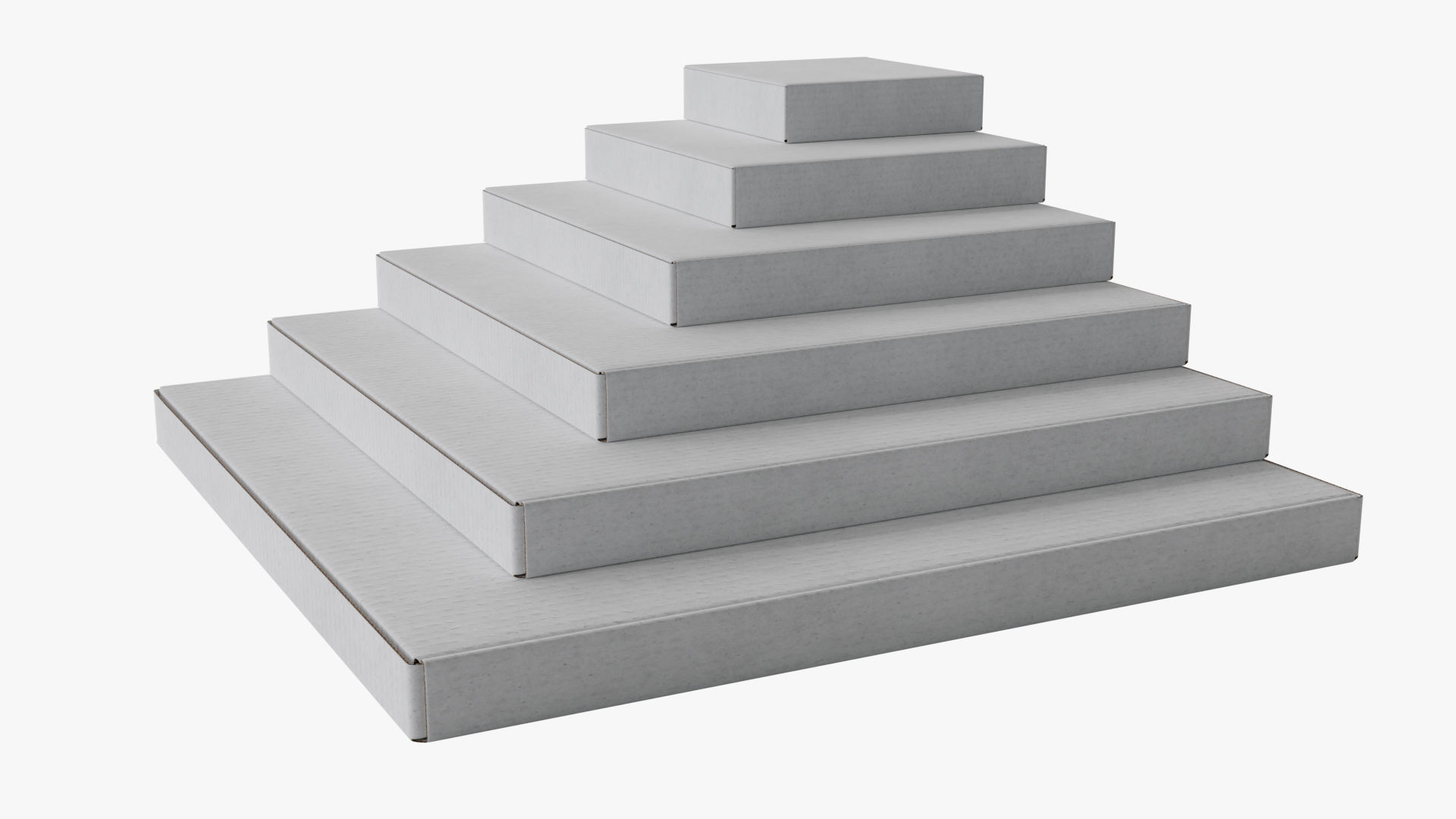 Pizza Boxes Mockup - White Paper 3D Model Collection_14