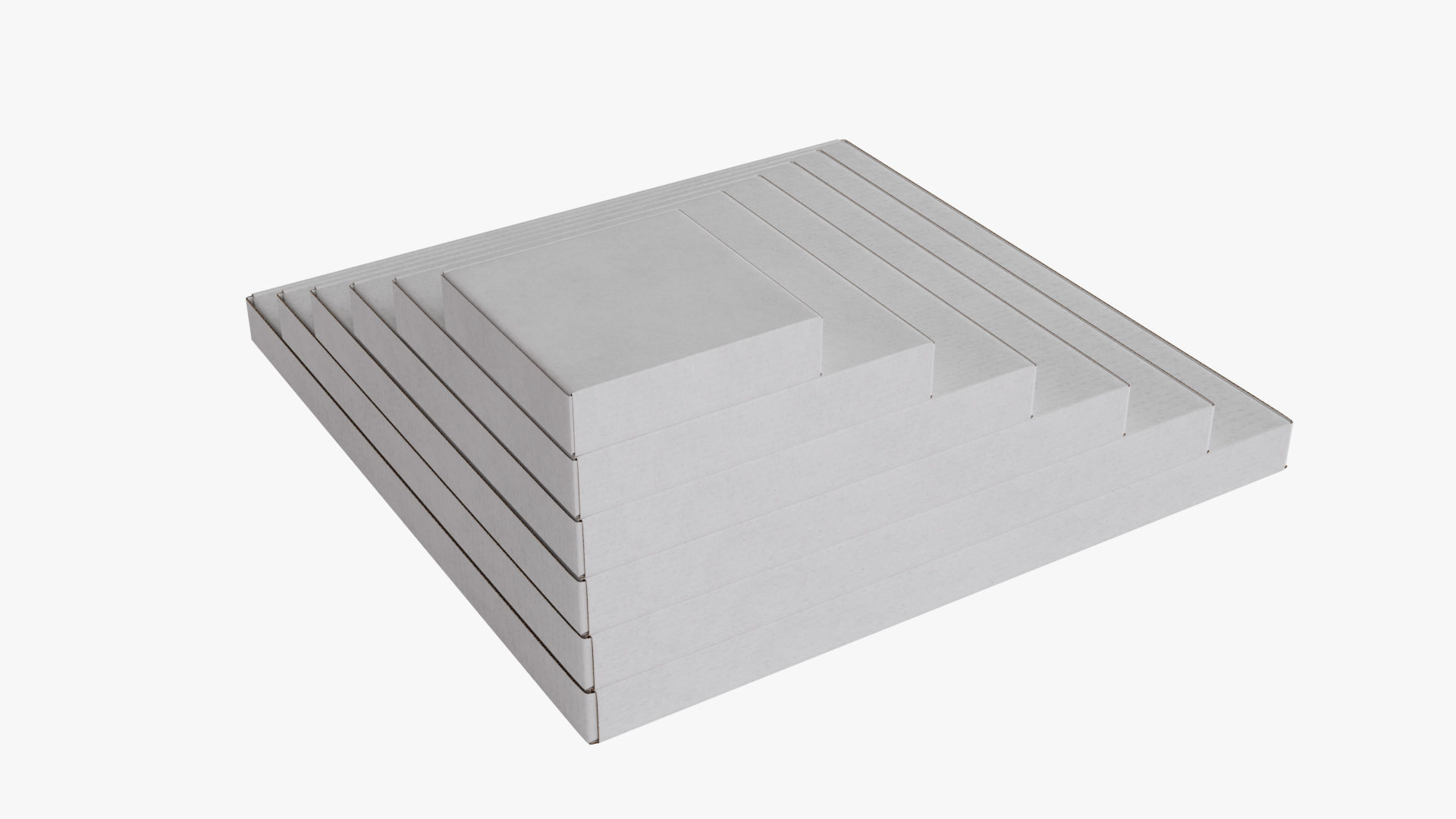 Pizza Boxes Mockup - White Paper 3D Model Collection_15