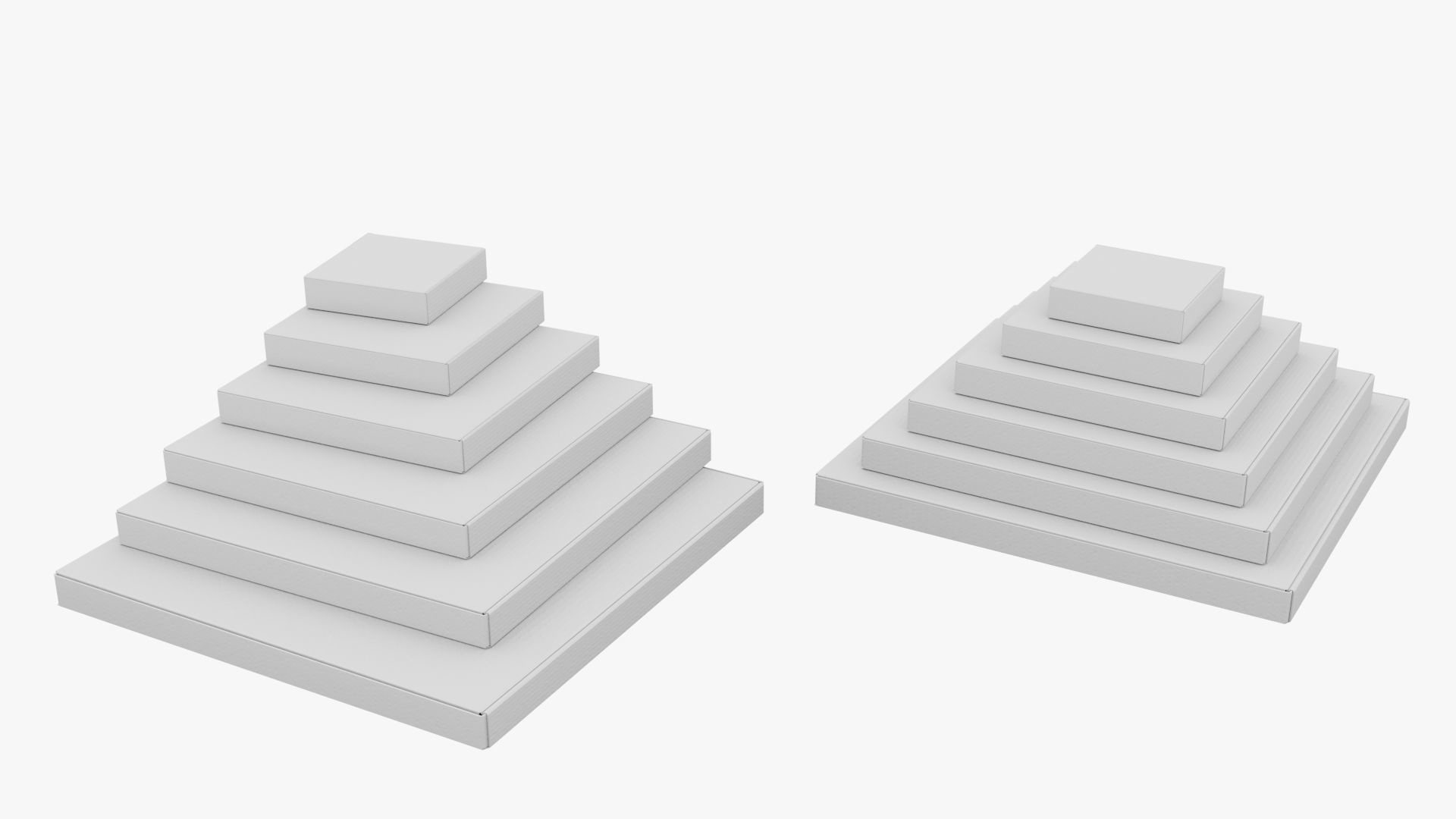 Pizza Boxes Mockup - White Paper 3D Model Collection_24