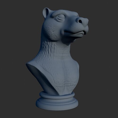Mongoose Head Bust 3D STL Printable - 3D Model STL 3D print model
