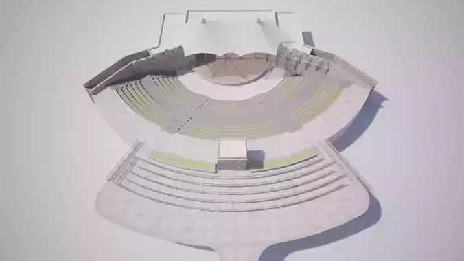 Performance Stage Amphitheatre Live Concert Low-poly 3D model