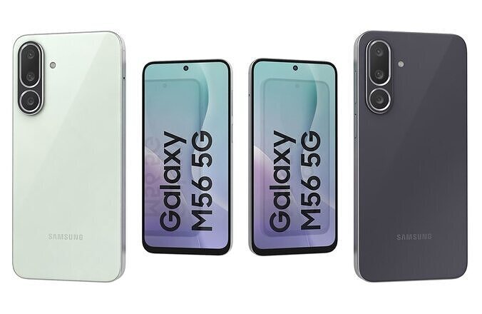 Samsung Galaxy M56 Black And Green 3D model