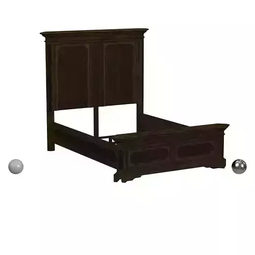 Queen Black Traditional Bed