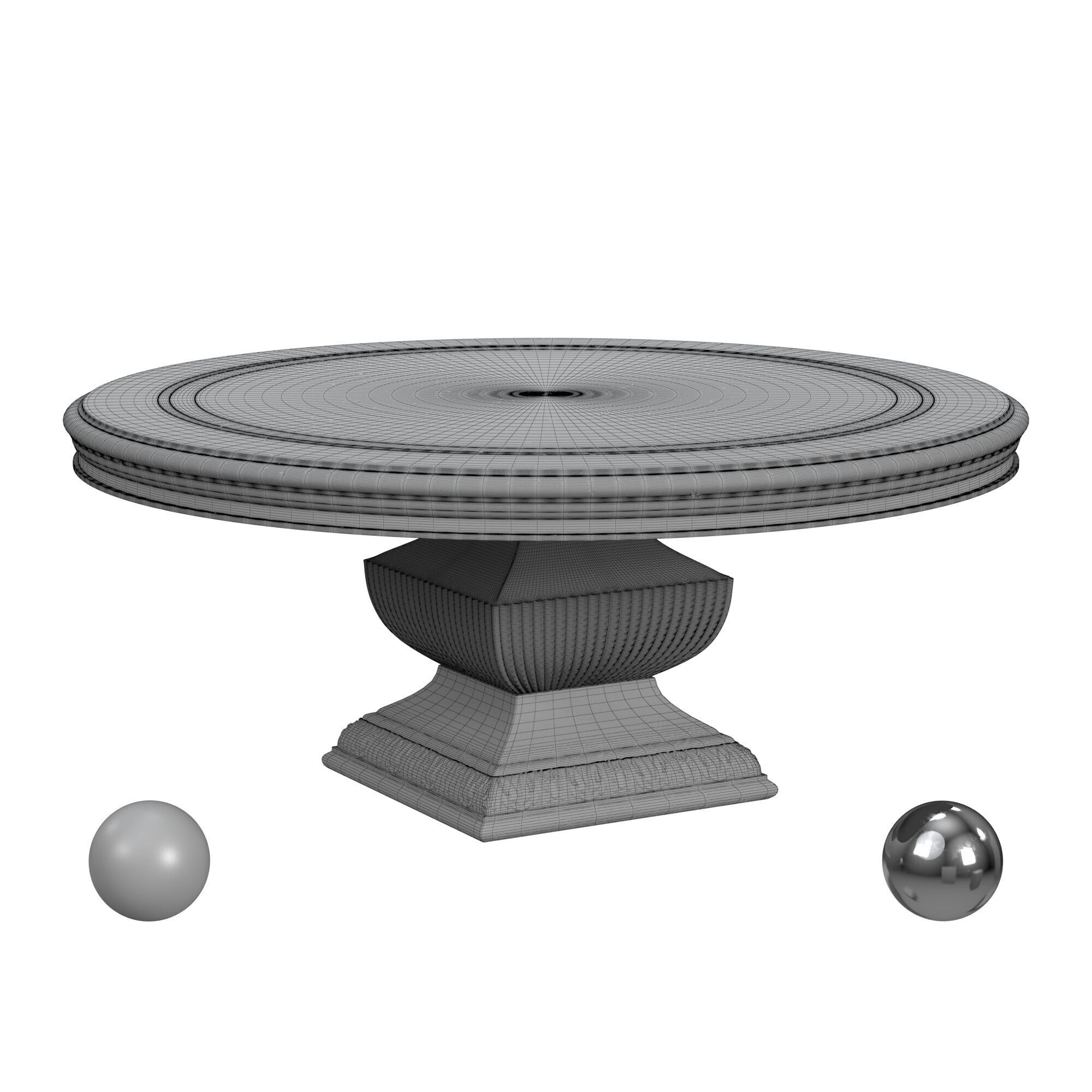 Rhapsody 60 in Round Dining Table Hooker Furniture 3D model_3