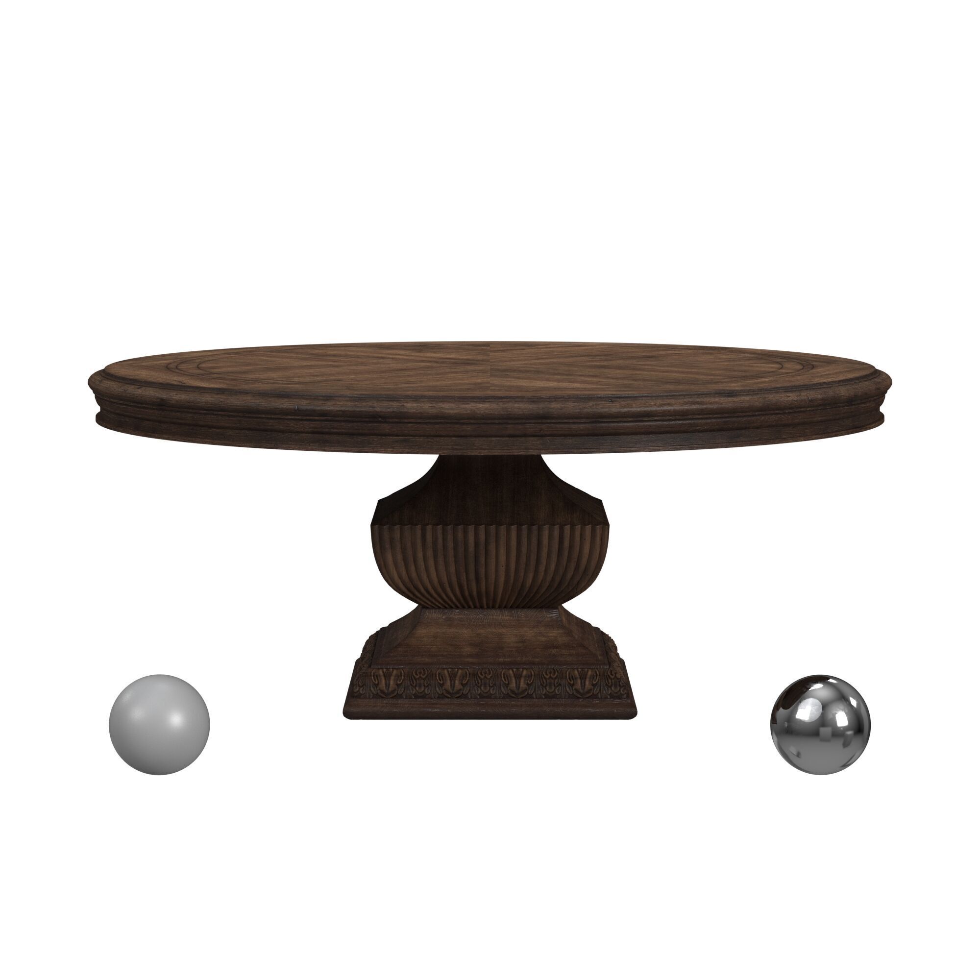 Rhapsody 60 in Round Dining Table Hooker Furniture 3D model_1