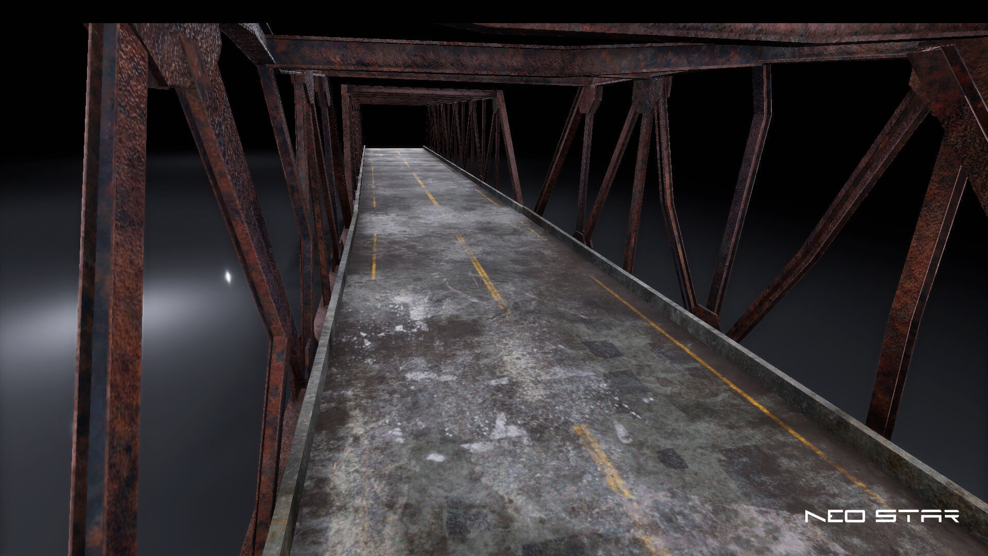 Low Poly Modular Broken Bridge 2 Low-poly 3D model_3