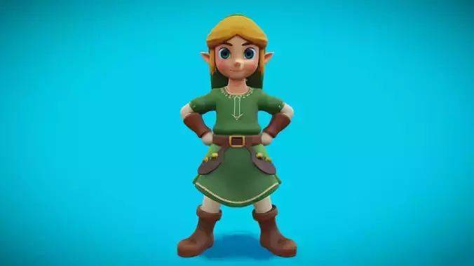 Cartoon Female Girl Character Elf