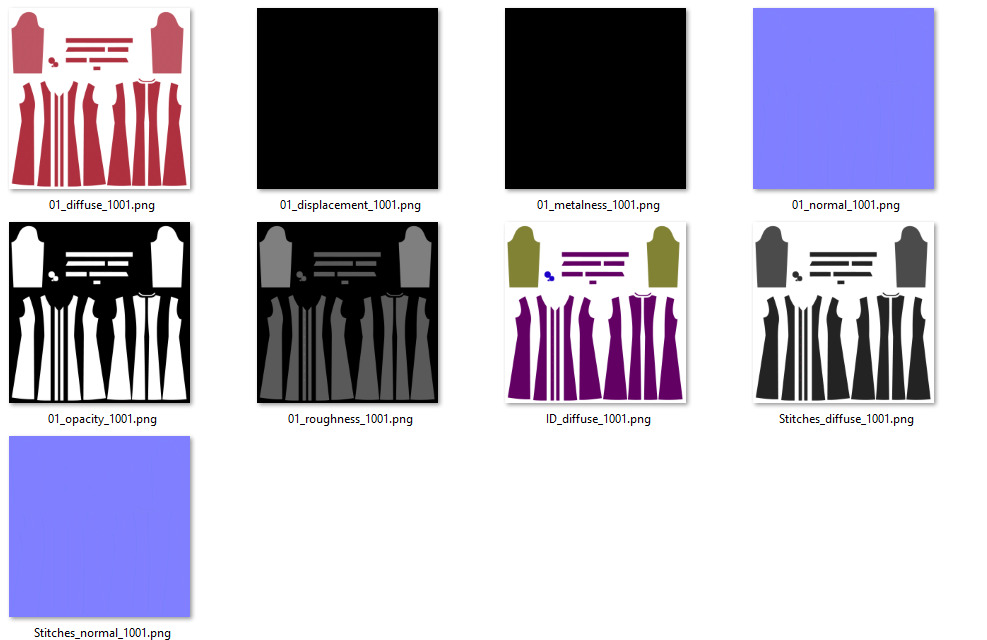 Female Princess Dress 3D model_2