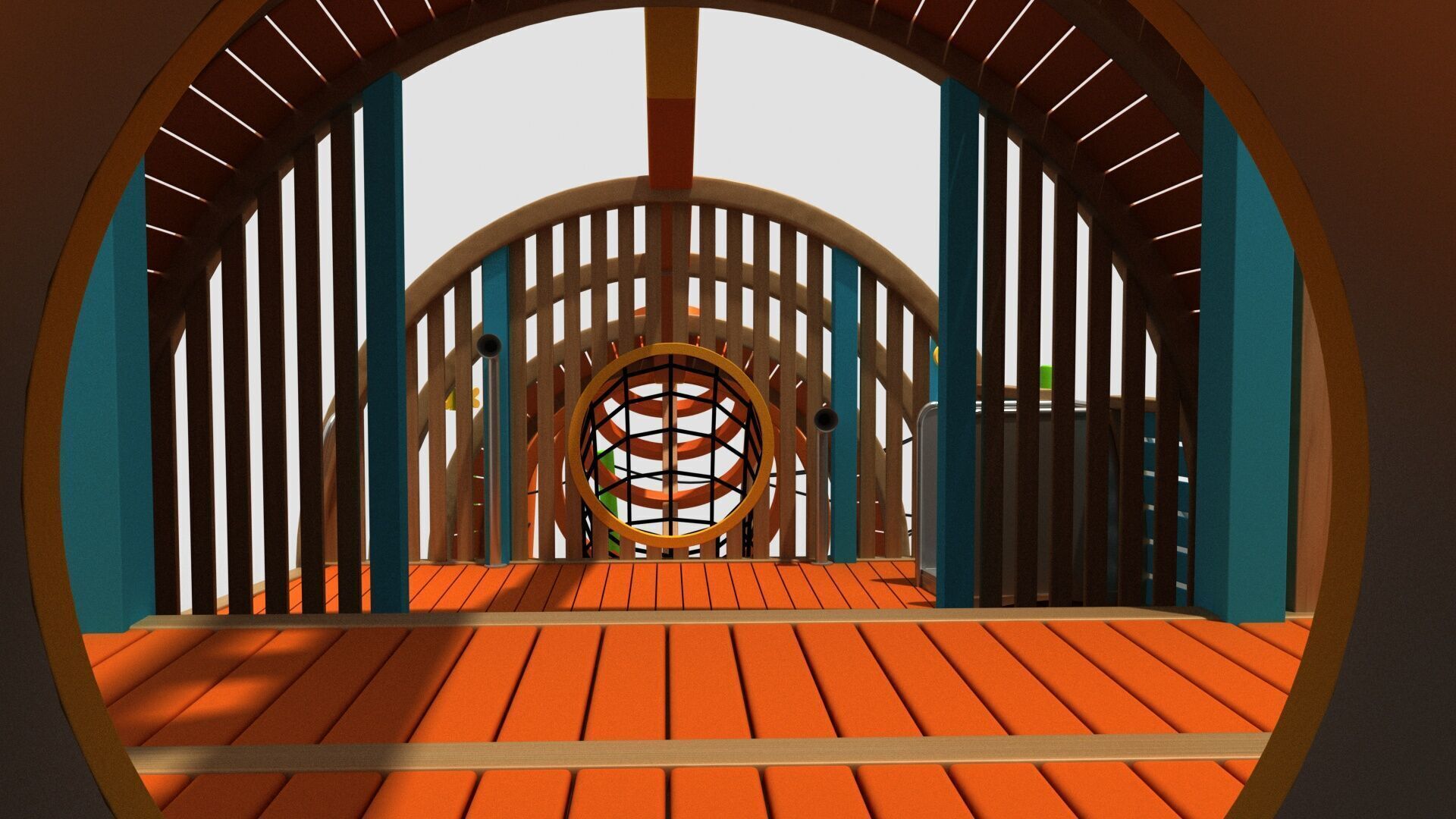 Fish themed playground combination 3D model_9