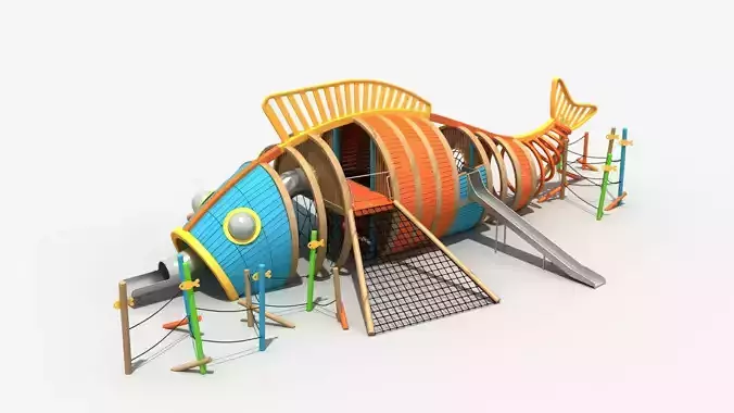 Fish themed playground combination