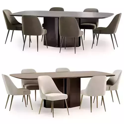 mid century chair with eyl table