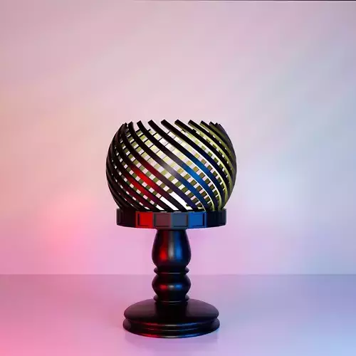 Elegant 3D-Modeled Lamp Stand - Perfect for Battery Bulbs