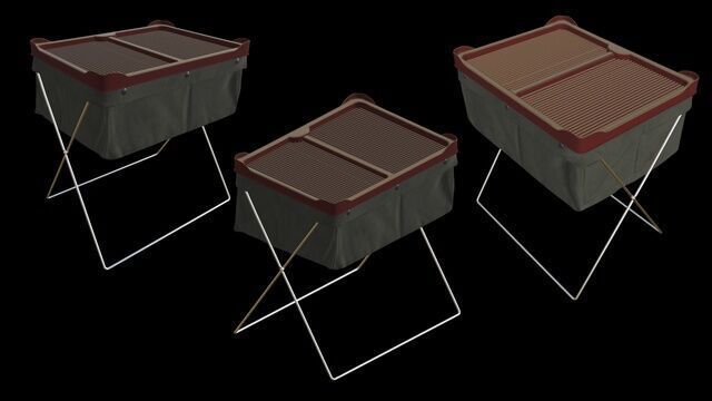 Collapsible Laundry Hamper Low-poly 3D model_3