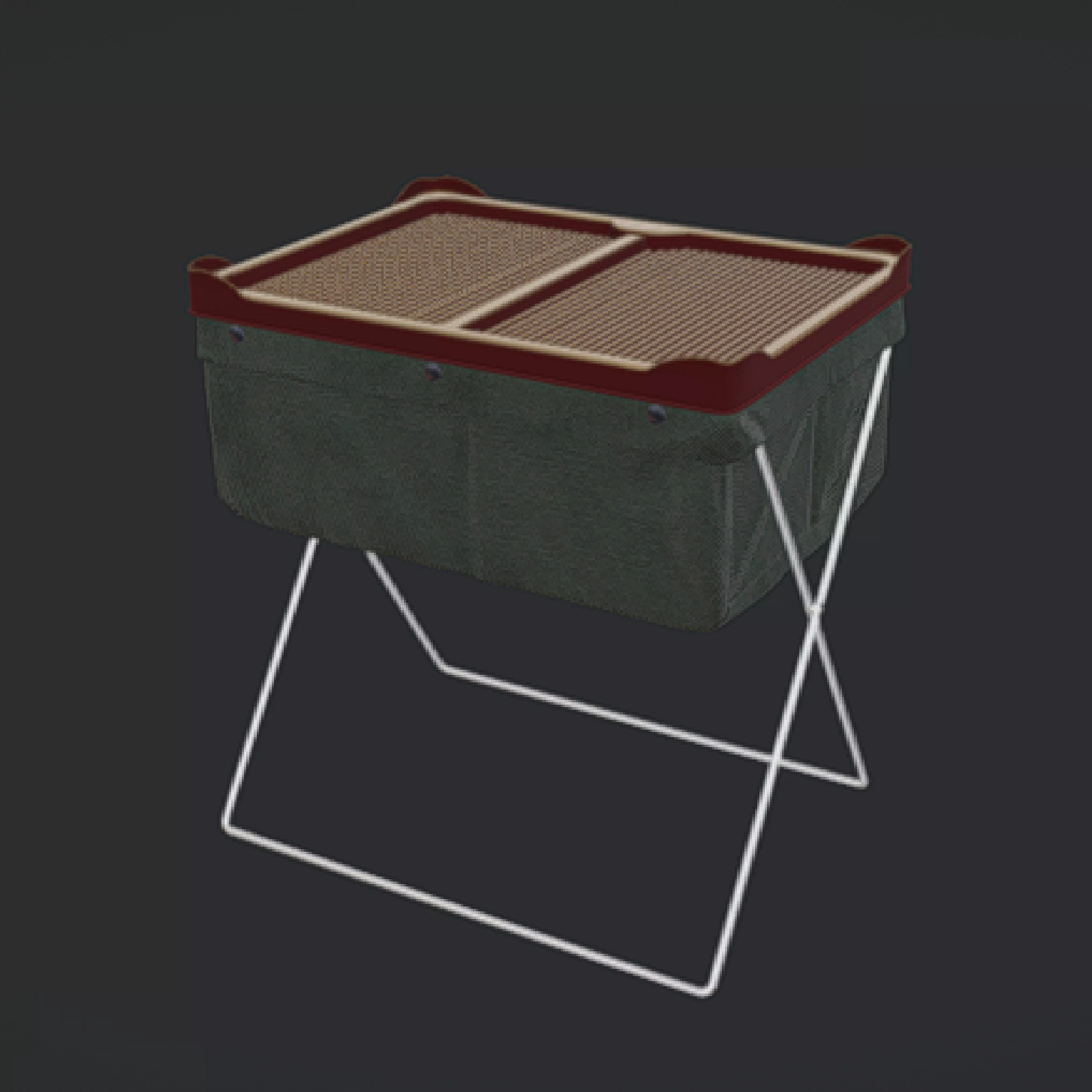 Collapsible Laundry Hamper Low-poly 3D model_0