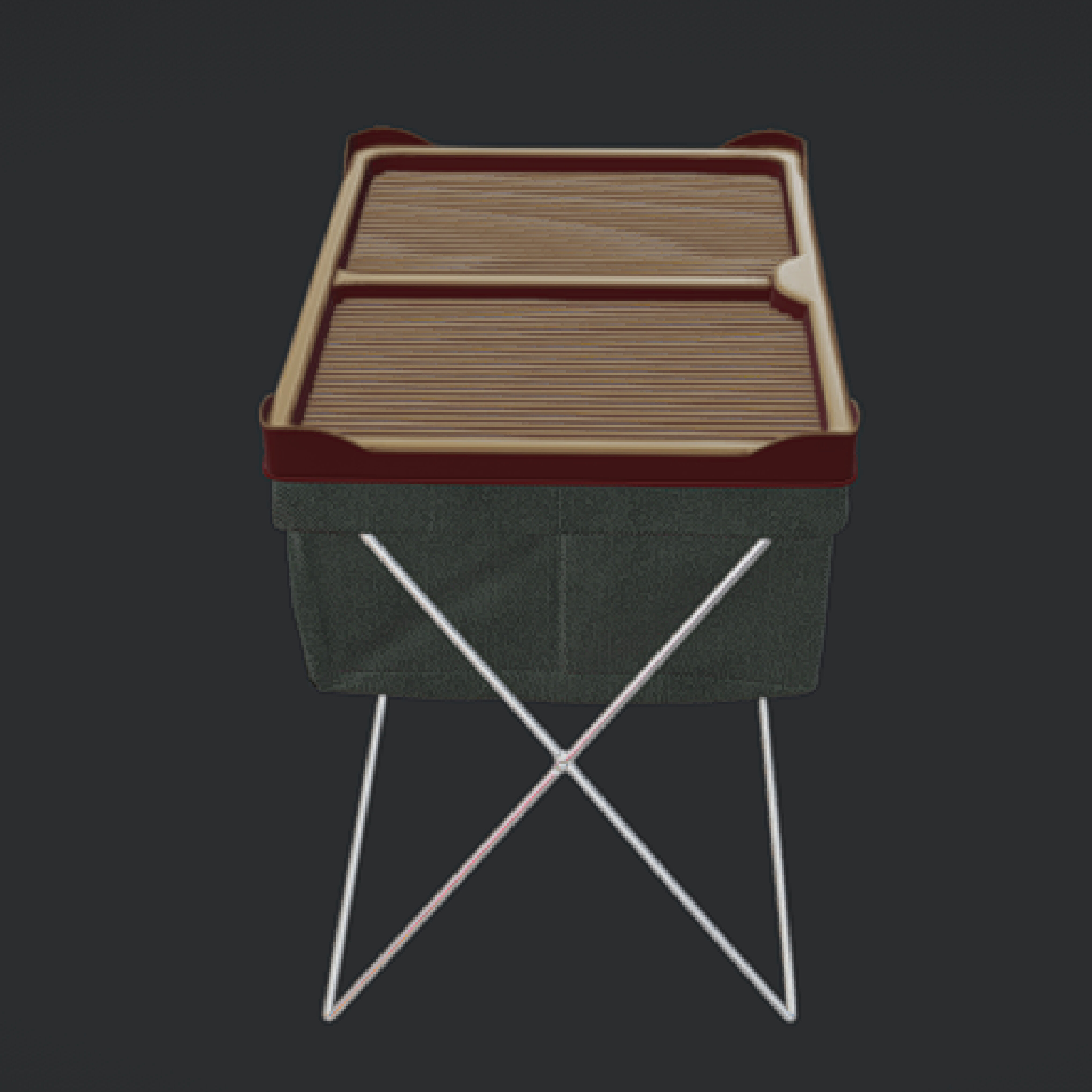 Collapsible Laundry Hamper Low-poly 3D model_1
