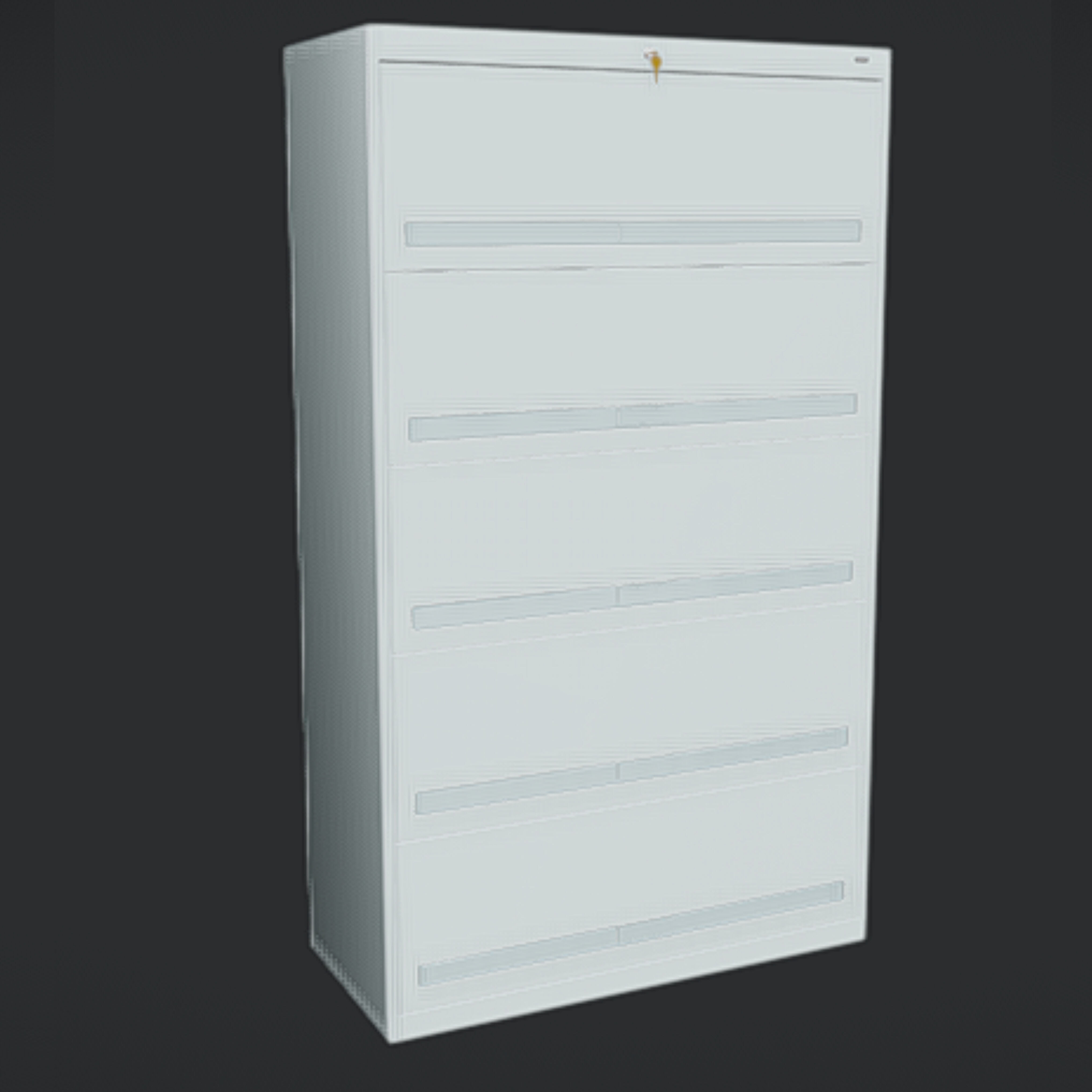 Storage cabinet Low-poly 3D model_2