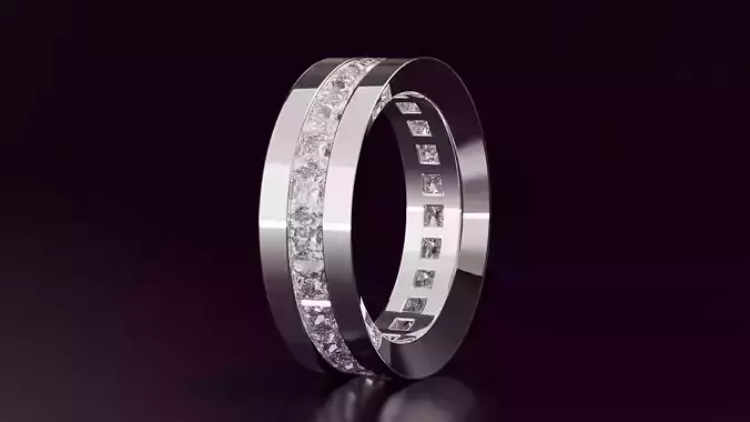 princess cut eternity ring N03 52EU size