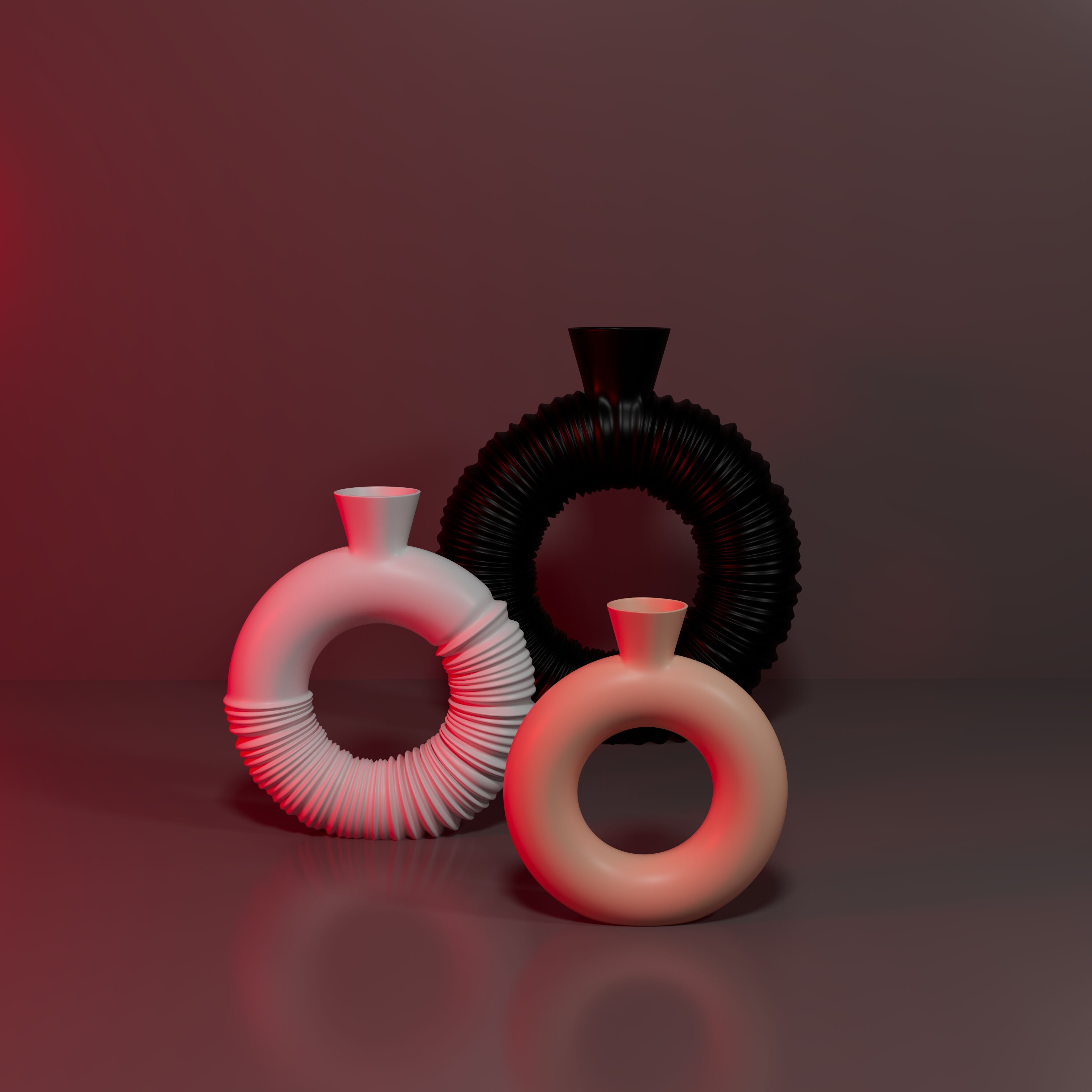 3D Printable Flower Vase Trio - Unique Designs for Every Style 3D print model_1