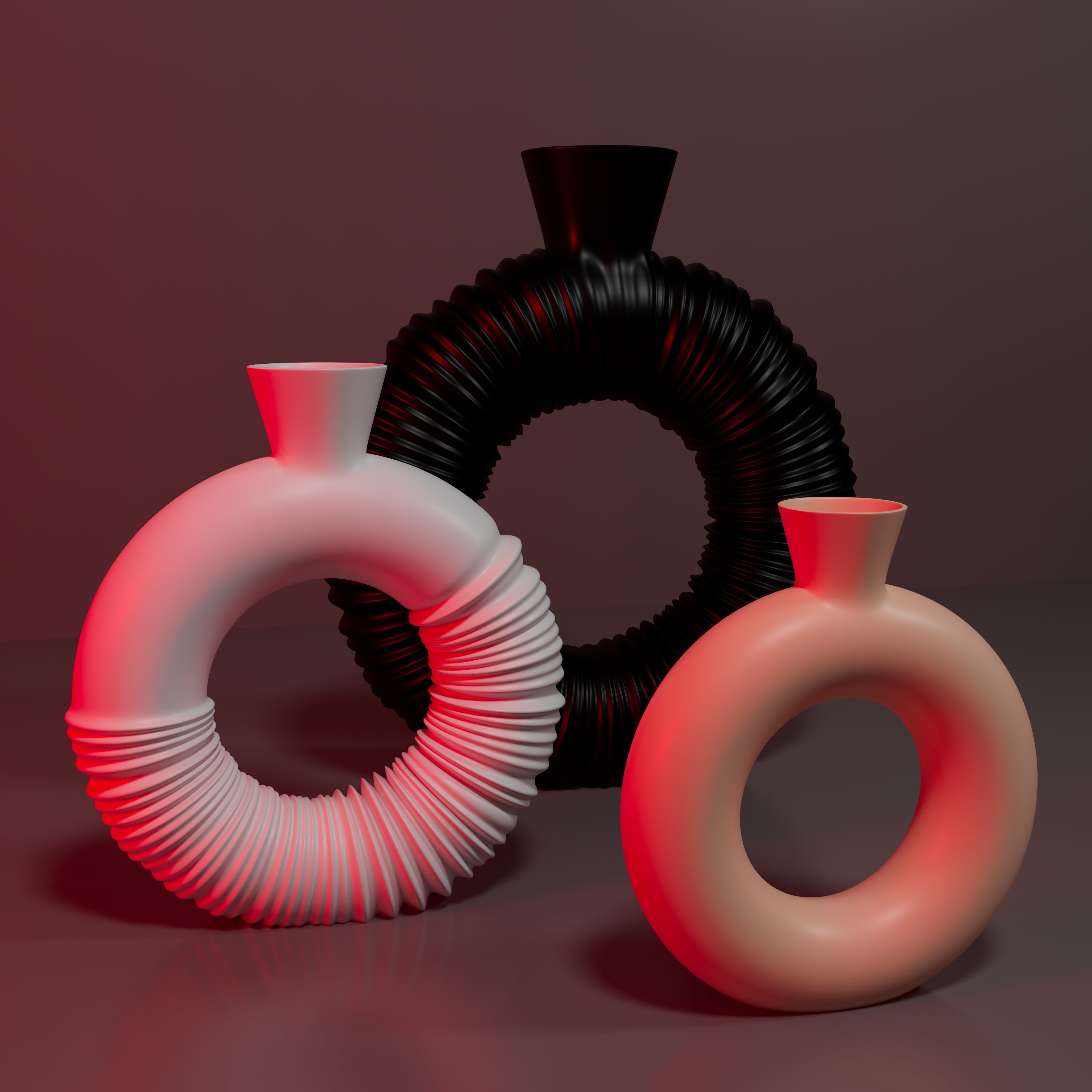 3D Printable Flower Vase Trio - Unique Designs for Every Style 3D print model_2