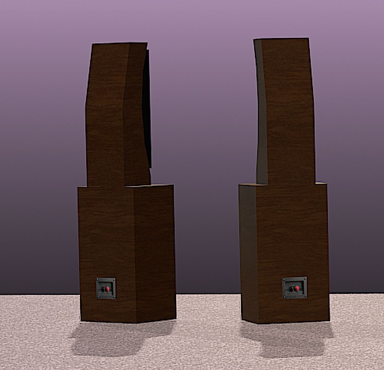 PBN Audio Xmax Speaker System - Mid Poly 3D Model 3D model_4