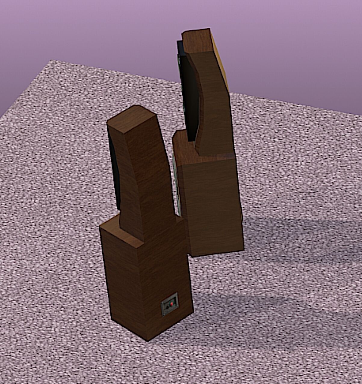 PBN Audio Xmax Speaker System - Mid Poly 3D Model 3D model_12